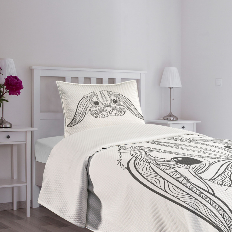 Boho Art Hare Bedspread Set