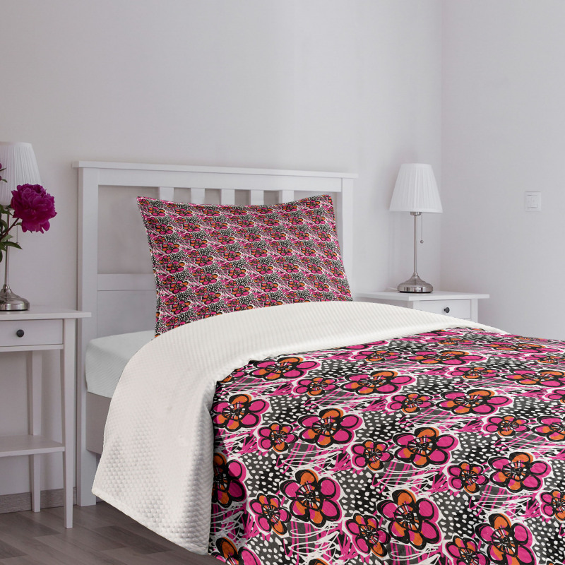 Flower Blossom Bedspread Set