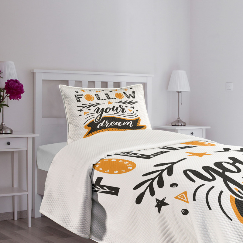 Popular Slogan Ornate Nature Bedspread Set