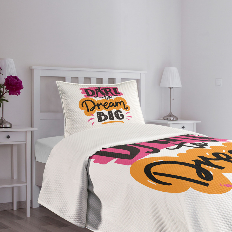 Positive Inspirational Words Bedspread Set