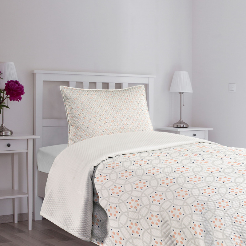 Pastel Circles and Rounds Bedspread Set