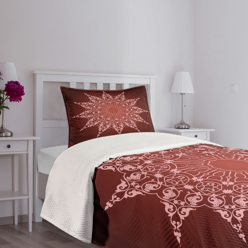 Ornamental Pattern Details Bedspread Set