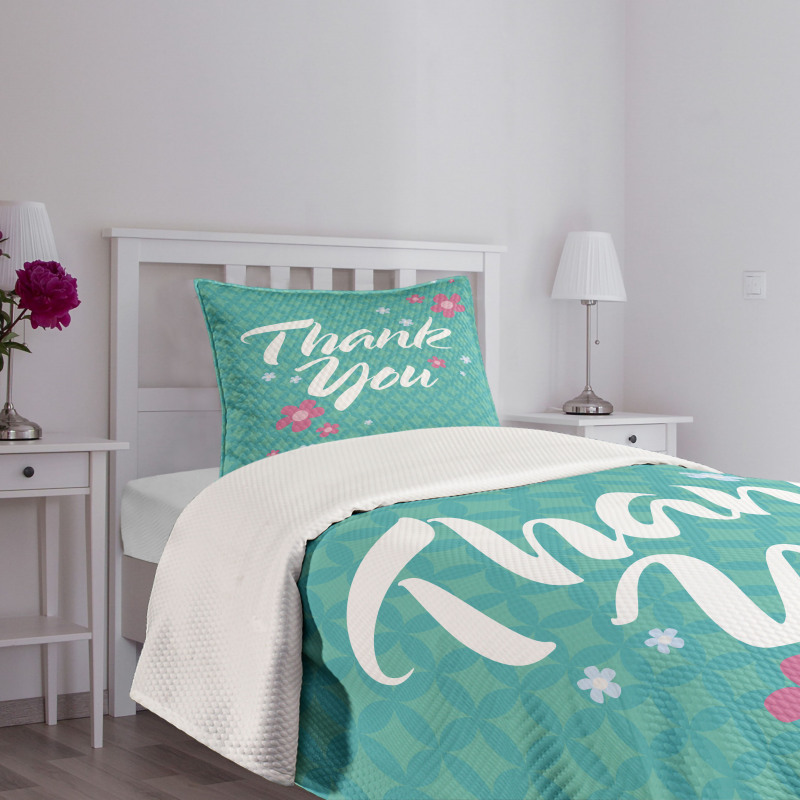 Flowers Design Bedspread Set
