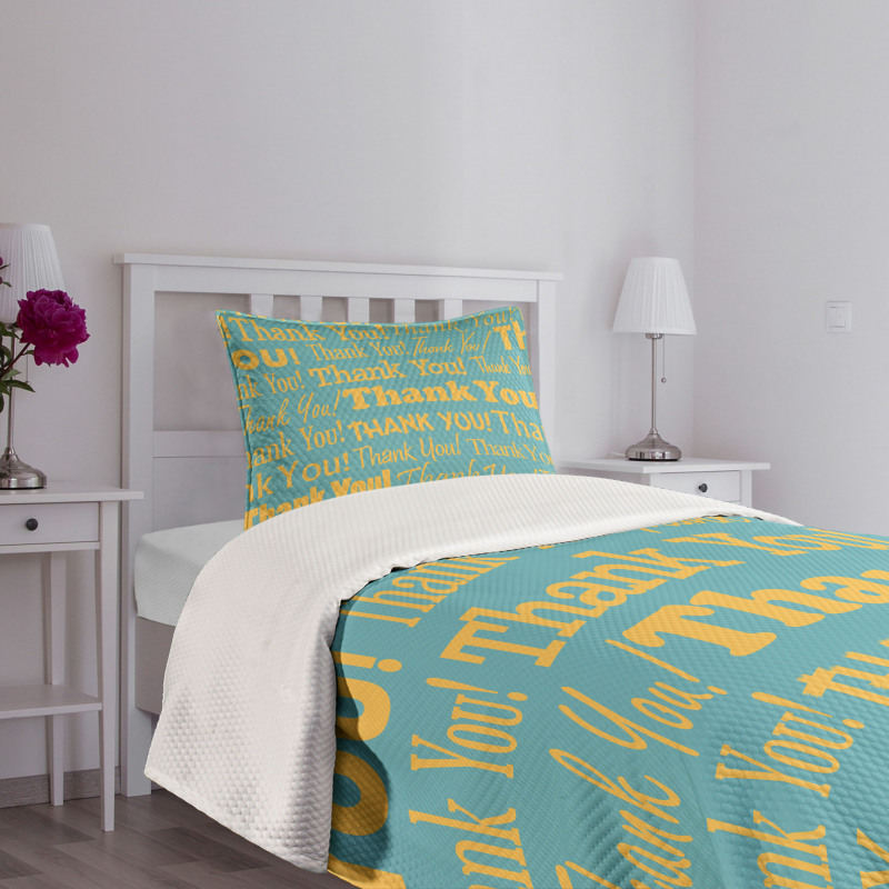 Appreciation Artwork Text Bedspread Set