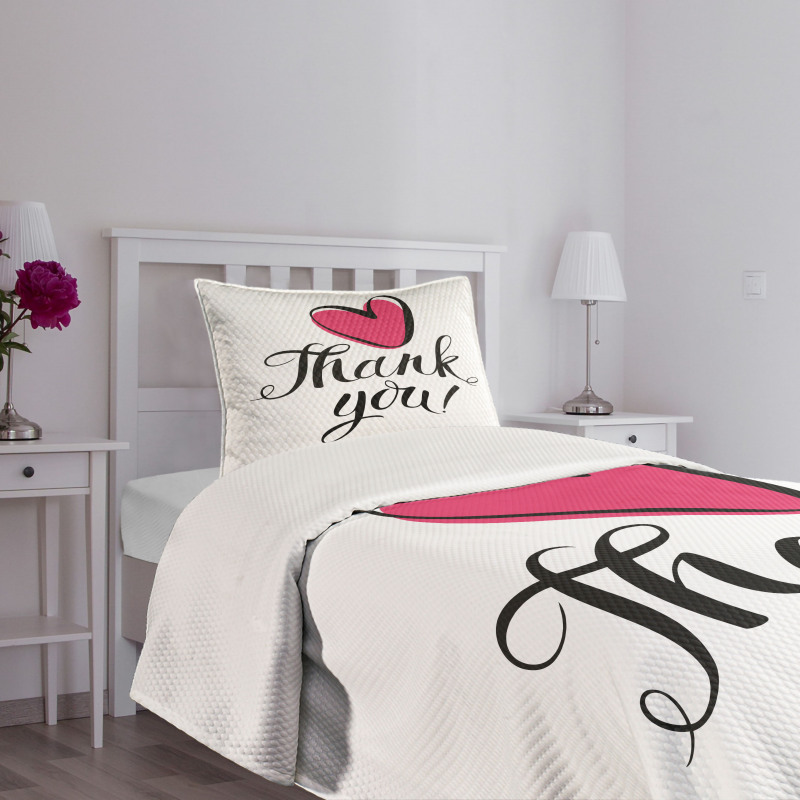 Heart in Bold Love Doodle Bedspread Set