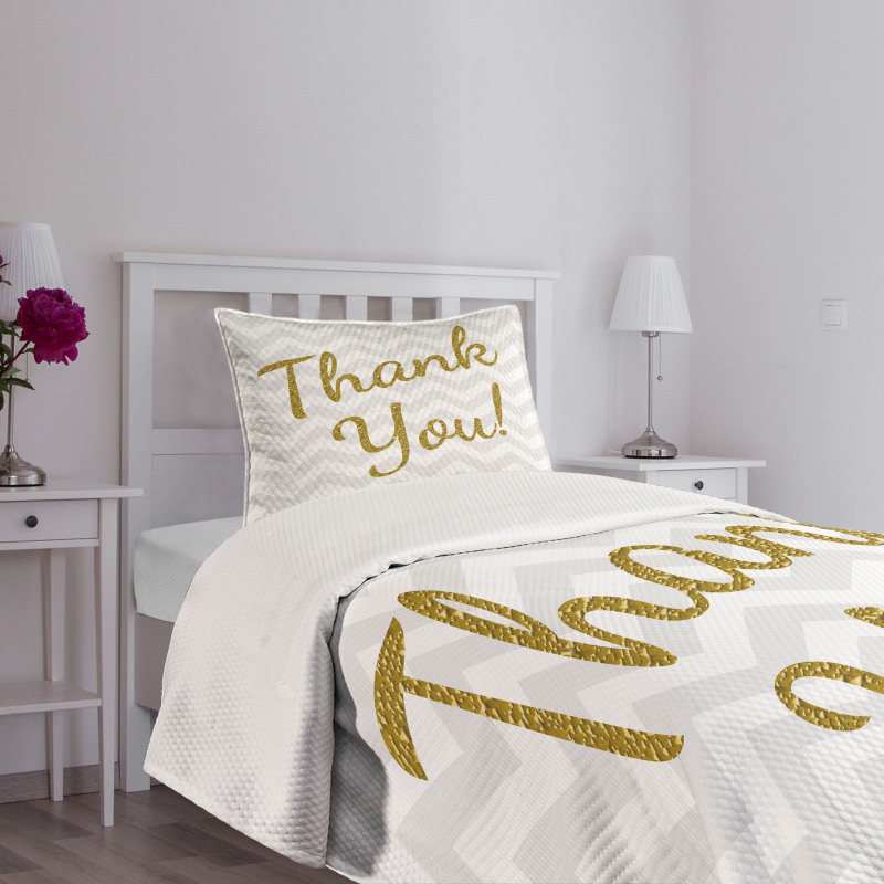 Golden Yellow Tone Glitz Bedspread Set