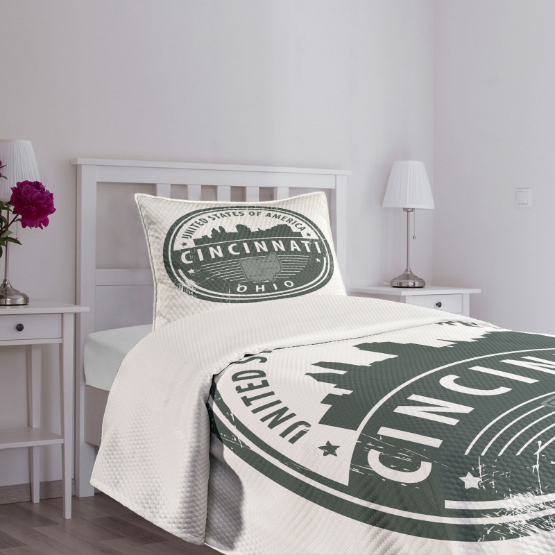 Aged America Emblem Ohio Bedspread Set