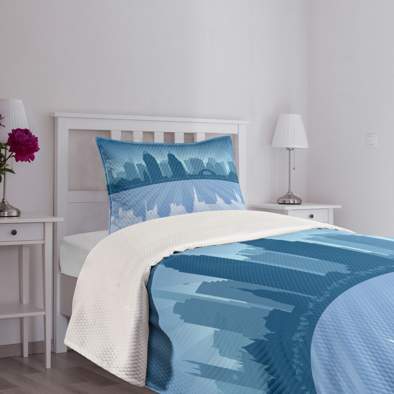 Reflection Cityscape Bedspread Set