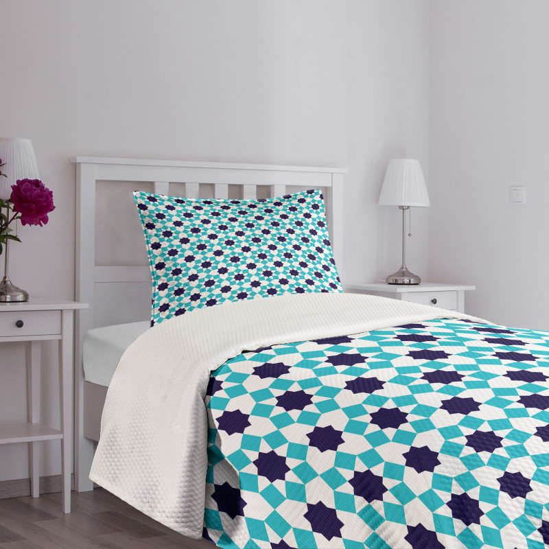 Moroccan Star and Squares Bedspread Set