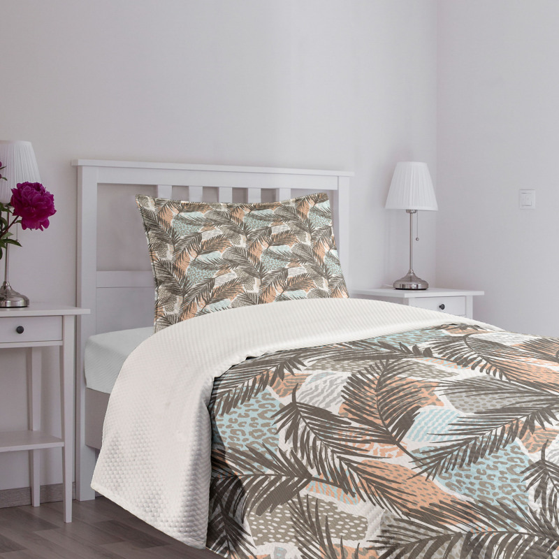 Abstract Pastel Botany Bedspread Set