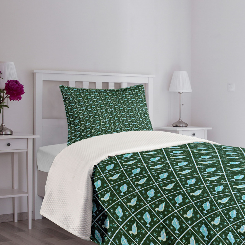 Northern Marine Creatures Bedspread Set