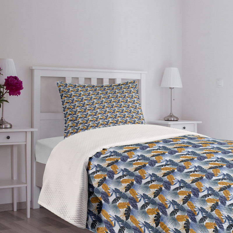 Beach Flora Pattern Aloha Bedspread Set