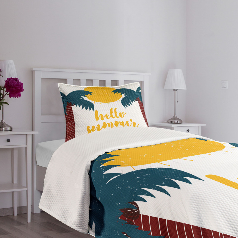 Calligraphy Hello Summer Bedspread Set