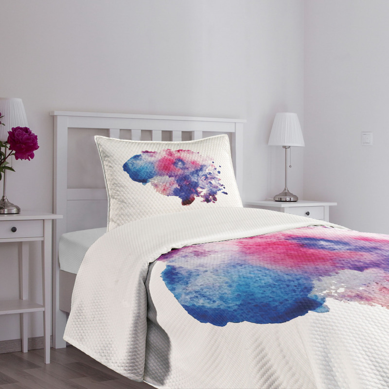 Watercolor Splash Abstract Bedspread Set