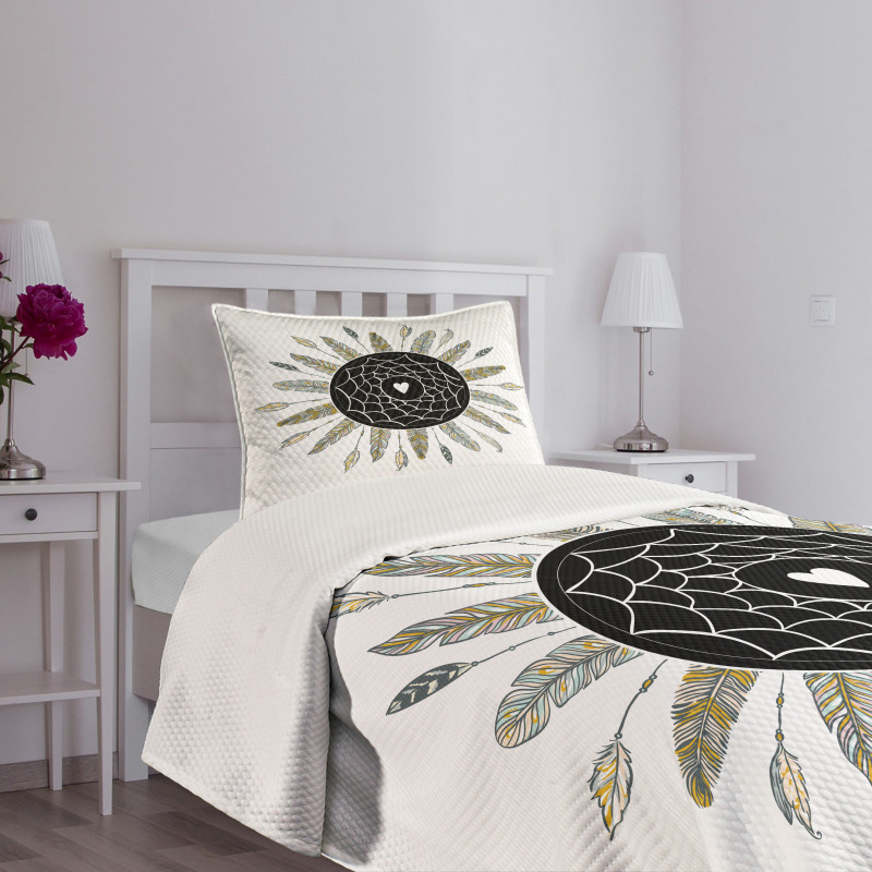 Dream Catcher with a Heart Bedspread Set