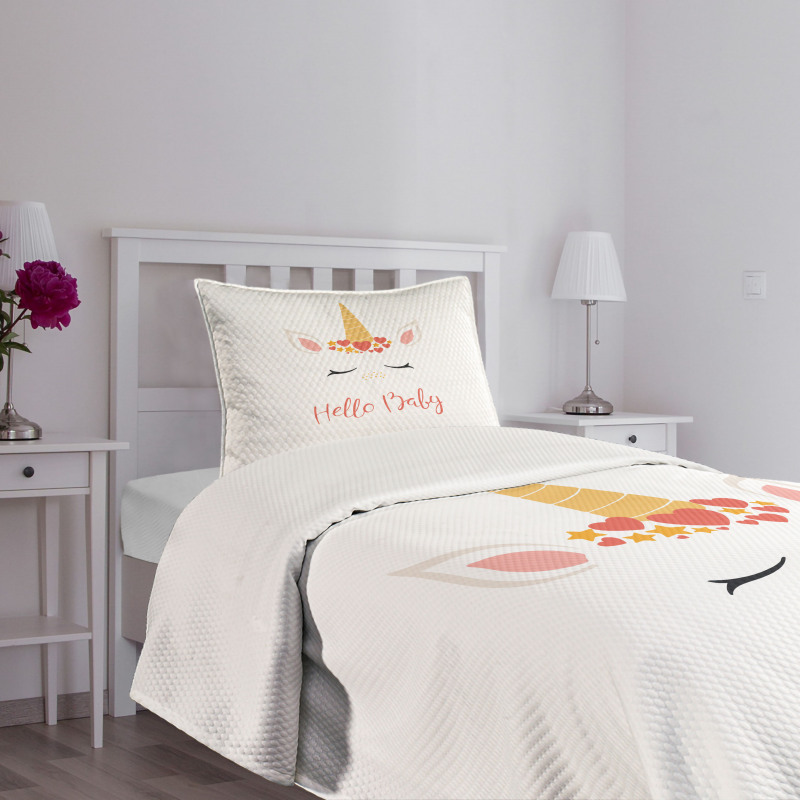 Nursery Lettering Horns Bedspread Set