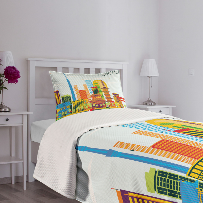 Unique Architecture Tourism Bedspread Set