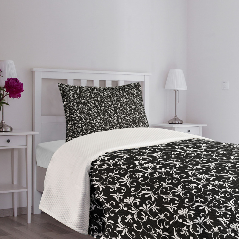 Swirls Leaves Foliage Bedspread Set