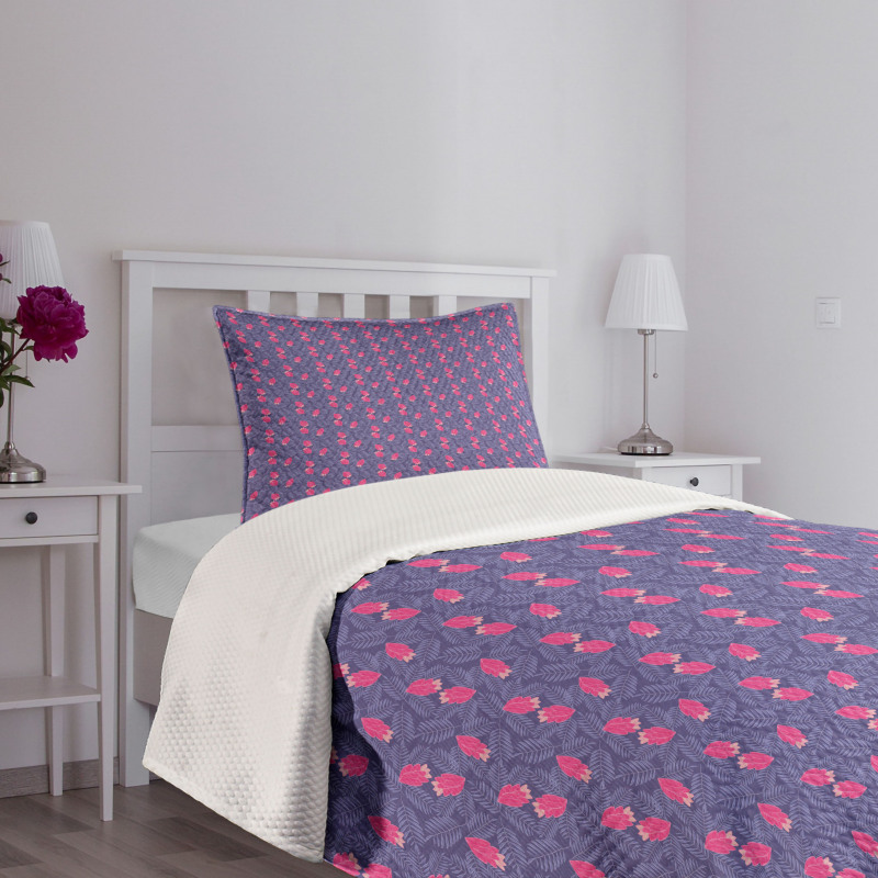 Exotic Plantation Leaves Bedspread Set