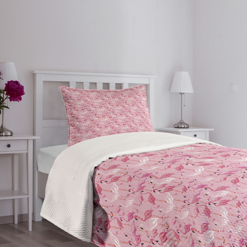 Animals in Pinkish Tones Bedspread Set