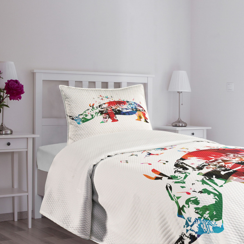 Musical Notes Animal Bedspread Set