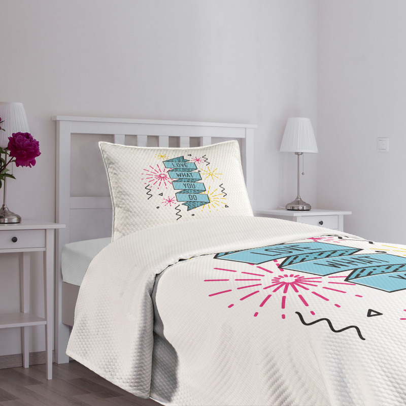 Dashed Starburst Stripes Bedspread Set