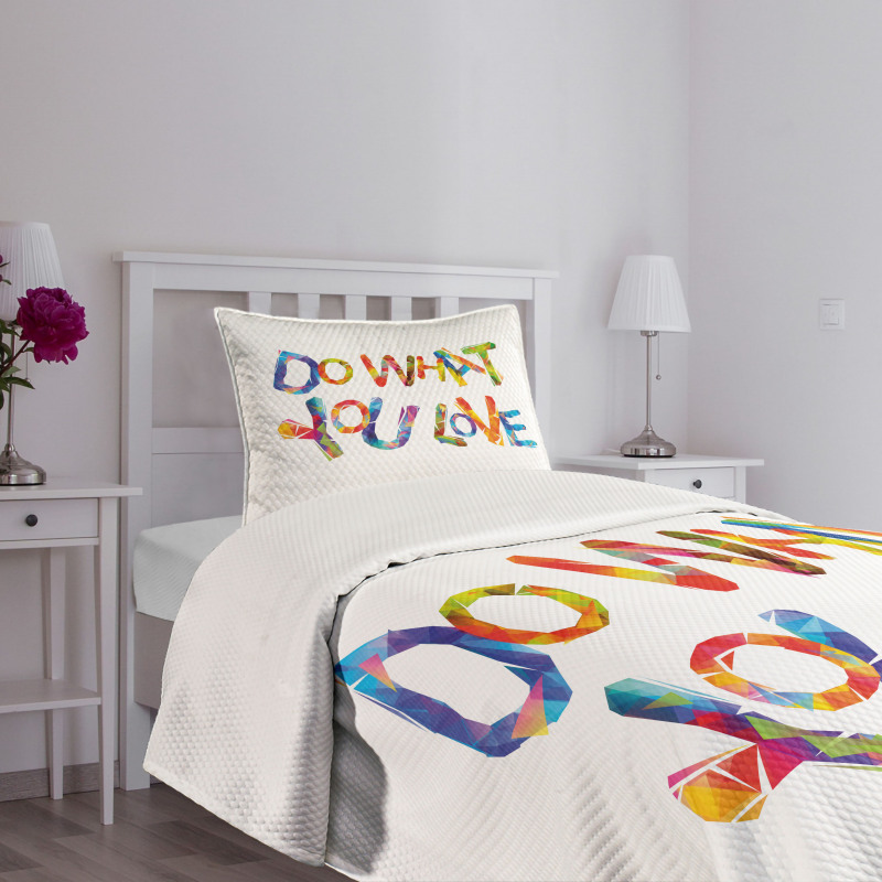 Polygonal Arrangement Art Bedspread Set