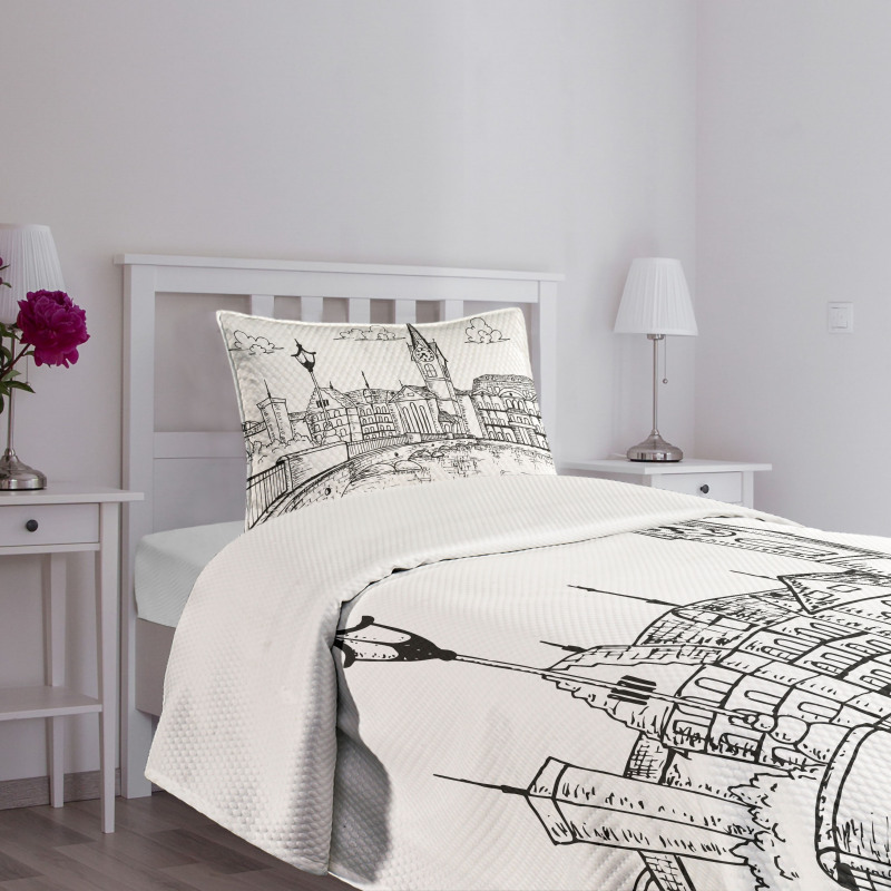 Sketch Style Zurich Bedspread Set