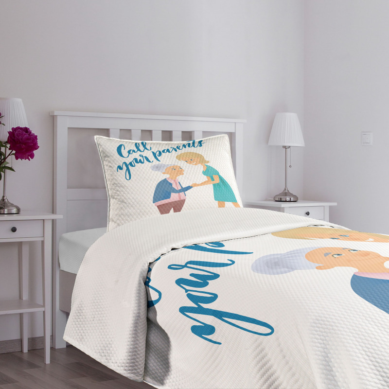 Woman and Mother Design Bedspread Set