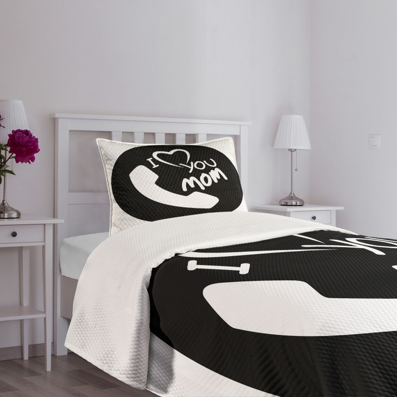 Family Values Theme Phone Bedspread Set