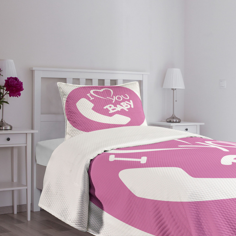 I Love You Baby Message Bedspread Set