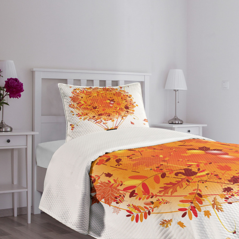 Autumn Concept Air Balloon Bedspread Set