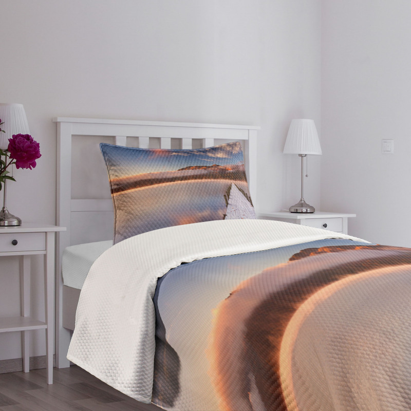 Japanese Lake Autumn Sunrise Bedspread Set