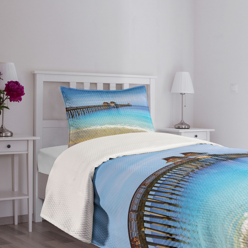 Florida Beach Sunny Day Ocean Bedspread Set