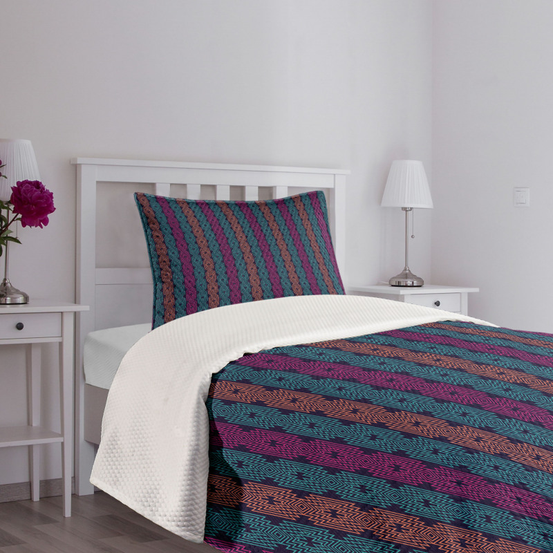 Modern Boho Vivid Design Bedspread Set