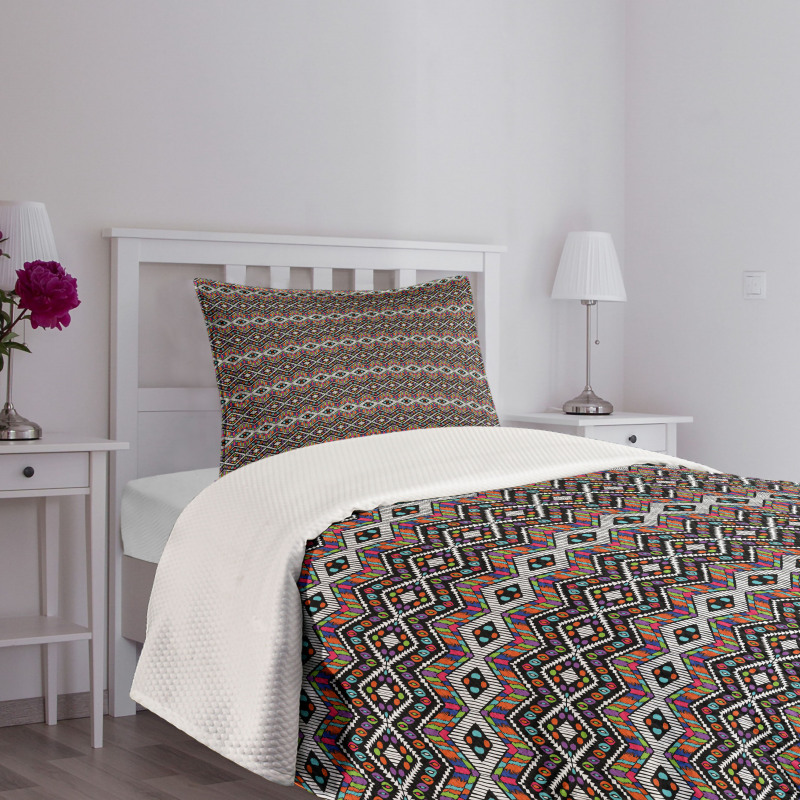 Psychedelic Tribal Artwork Bedspread Set