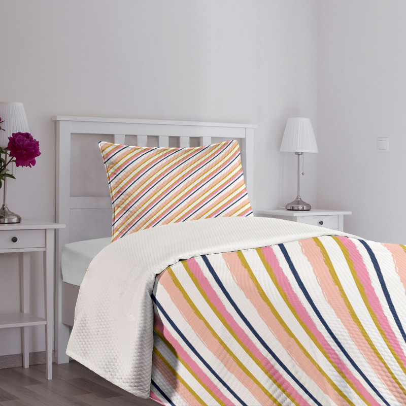 Abstract Soft Brush Paint Bedspread Set