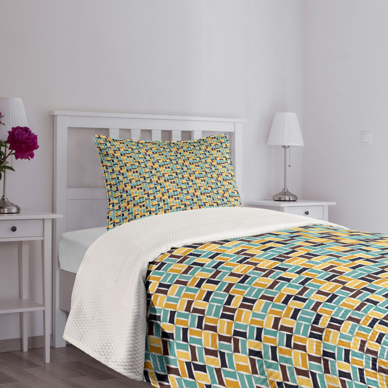 Retro Geometrical Fashion Bedspread Set