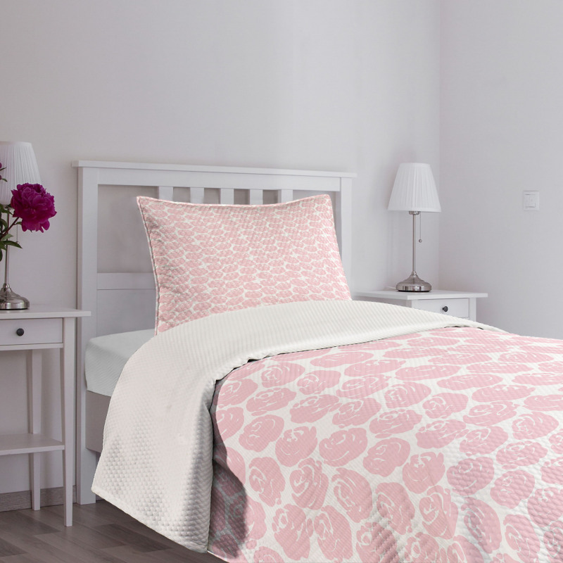 Floral Simplicity Rose Art Bedspread Set