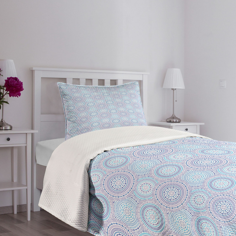 Sun Circles and Dots Bedspread Set