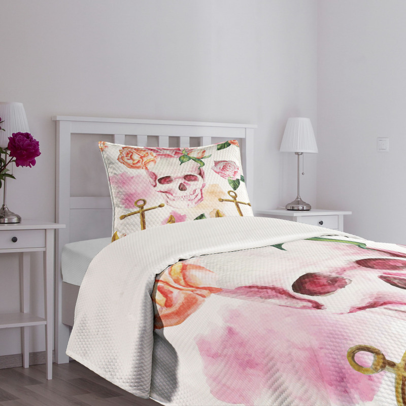 Anchor Roses Peony Art Bedspread Set