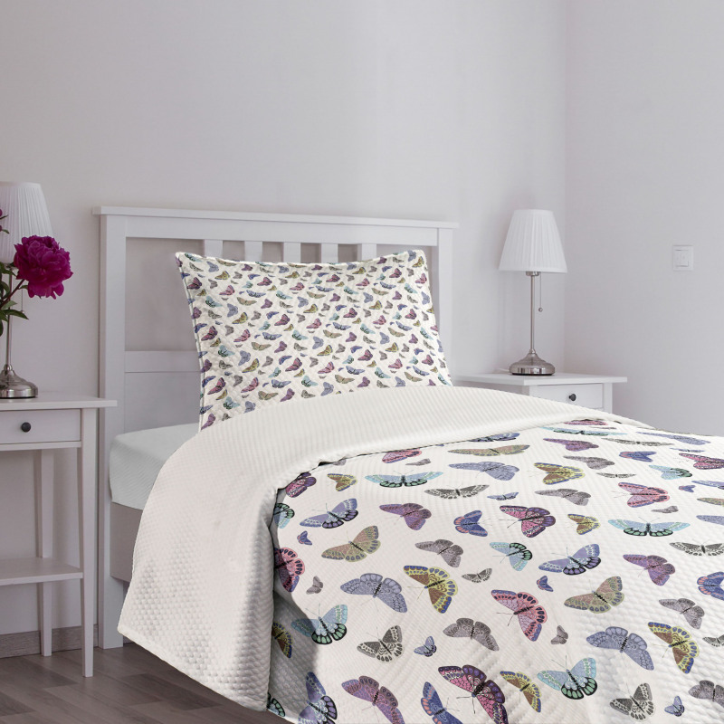 Colorful Butterflies Bedspread Set