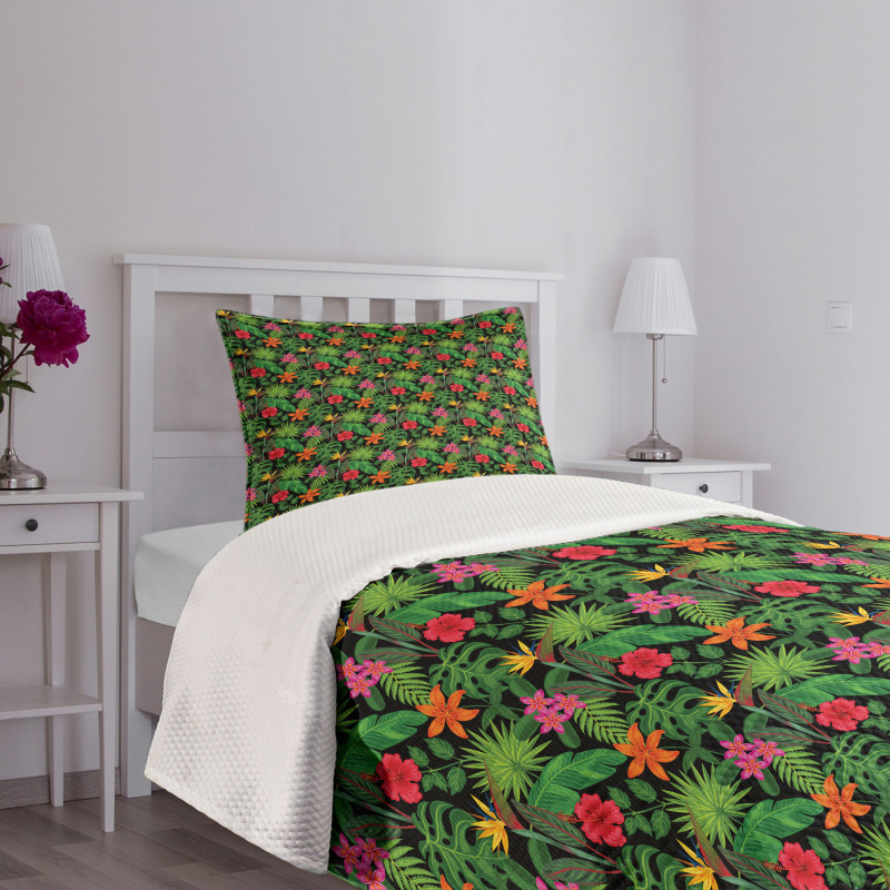 Colorful Summer Foliage Bedspread Set