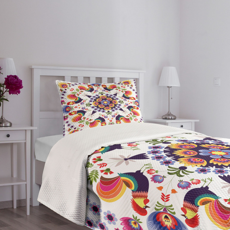 Folkloric Flowers Bedspread Set