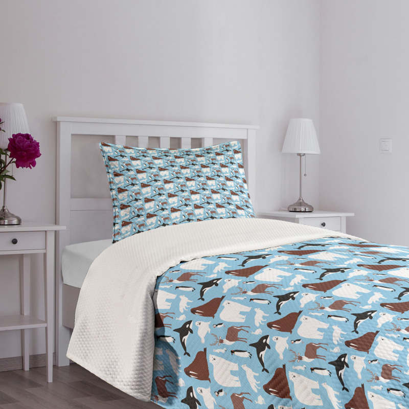 Arctic Animals Aquatic Bedspread Set