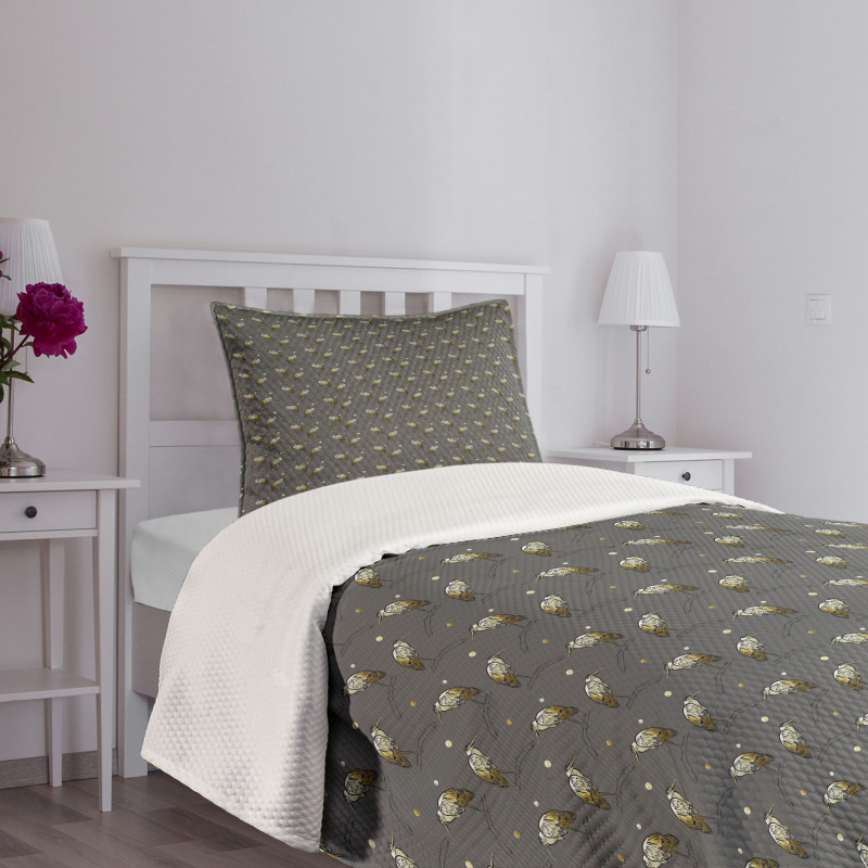 Herons with Dots Bedspread Set