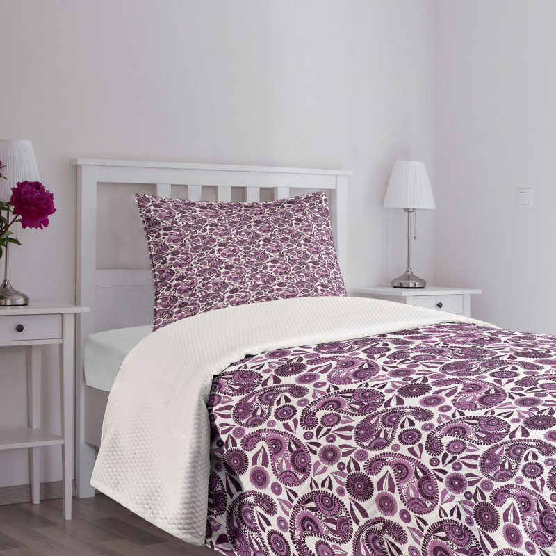 Floral Leafy Bedspread Set