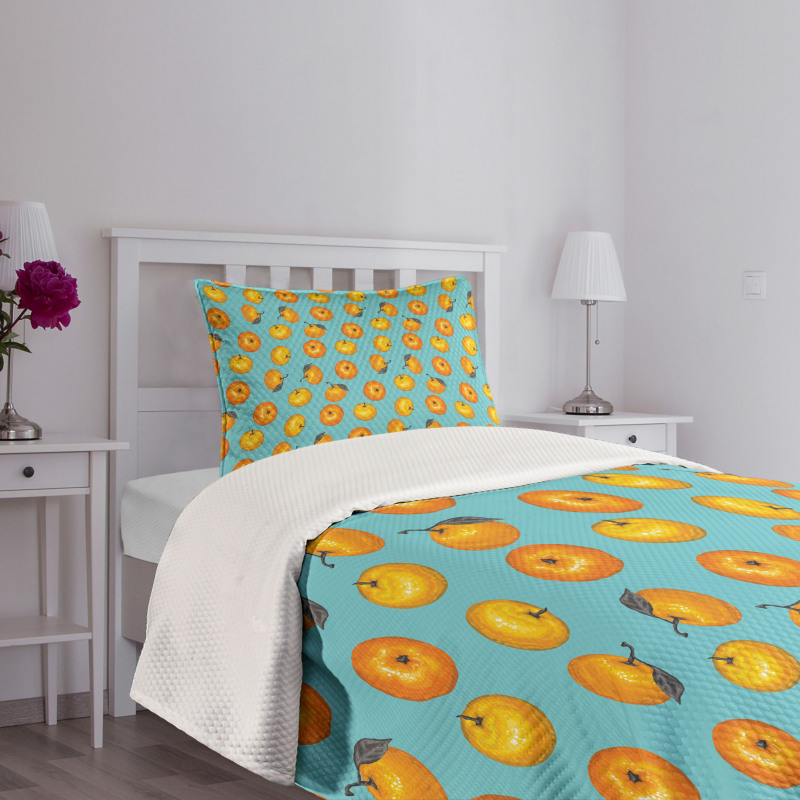 Drawn Mandarins Bedspread Set