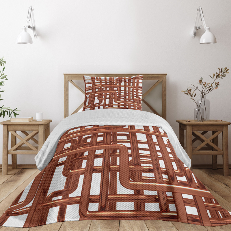 Entangled Pipes Bedspread Set