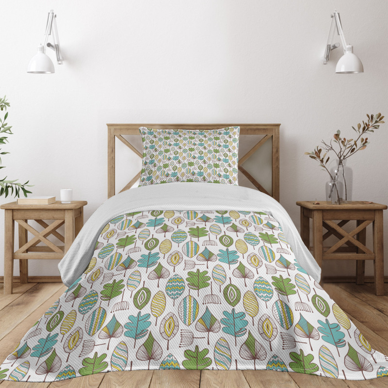 Doodle Dandelions Boho Bedspread Set